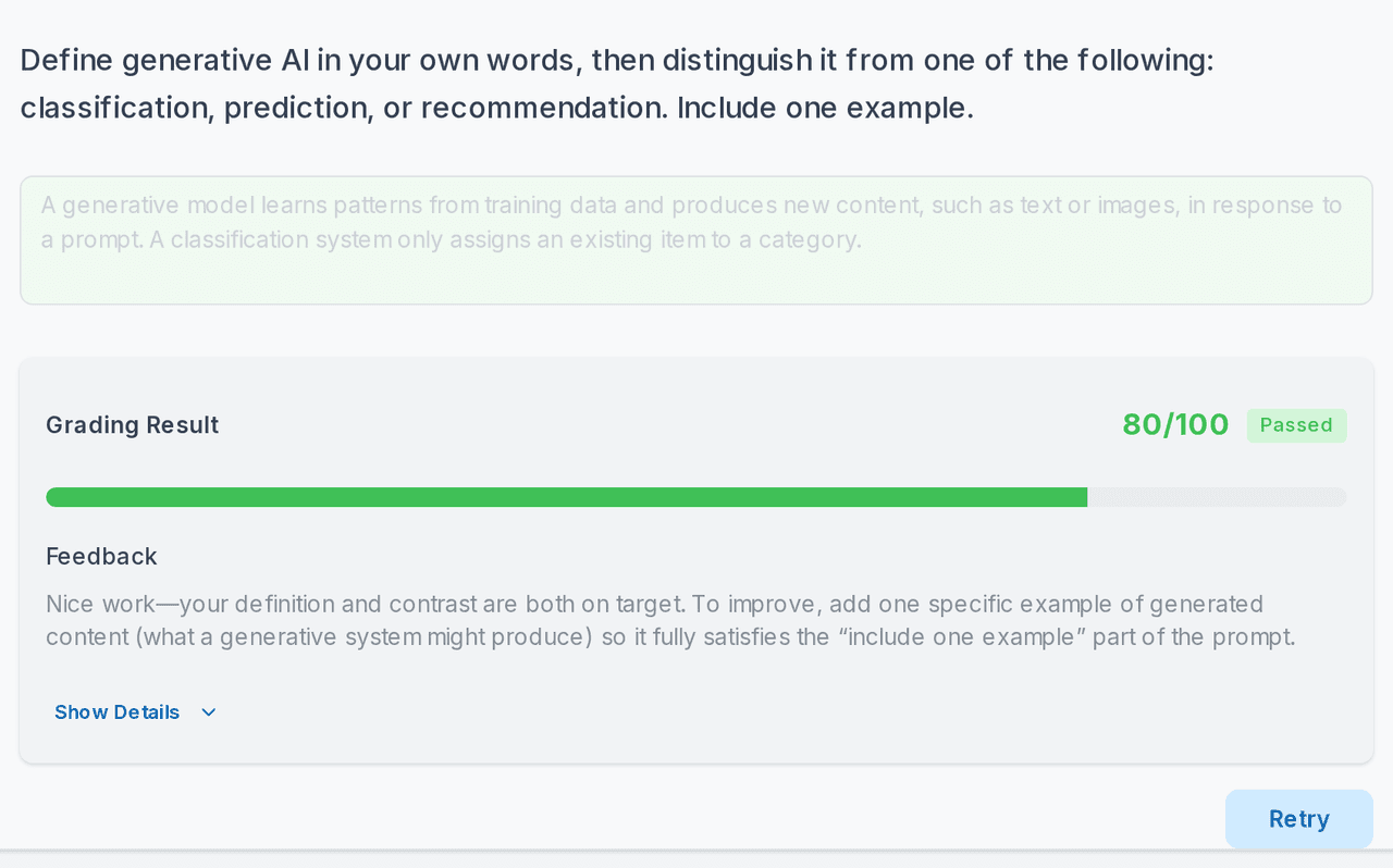 Short-Answer Result