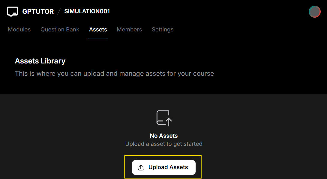Assets Library - Empty