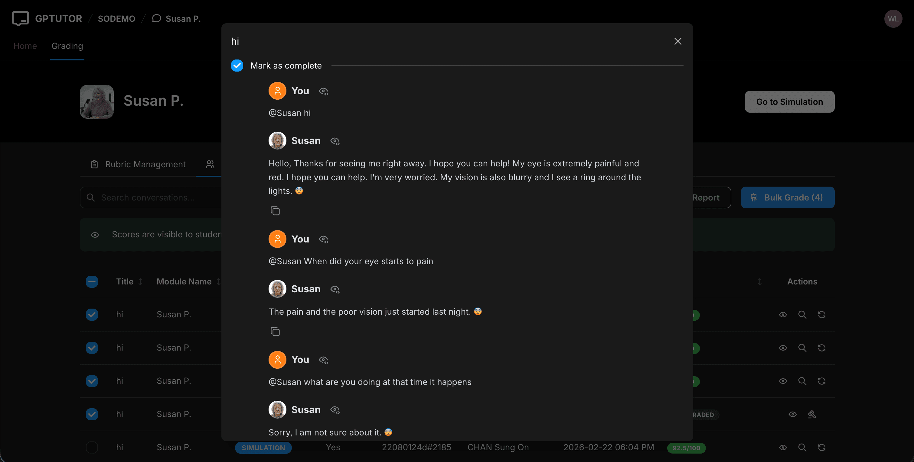 View Conversation Modal