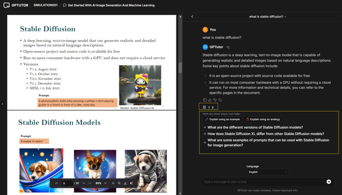 Chat Response with References