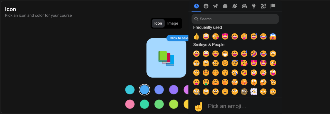 Simulation Module Icon Picker