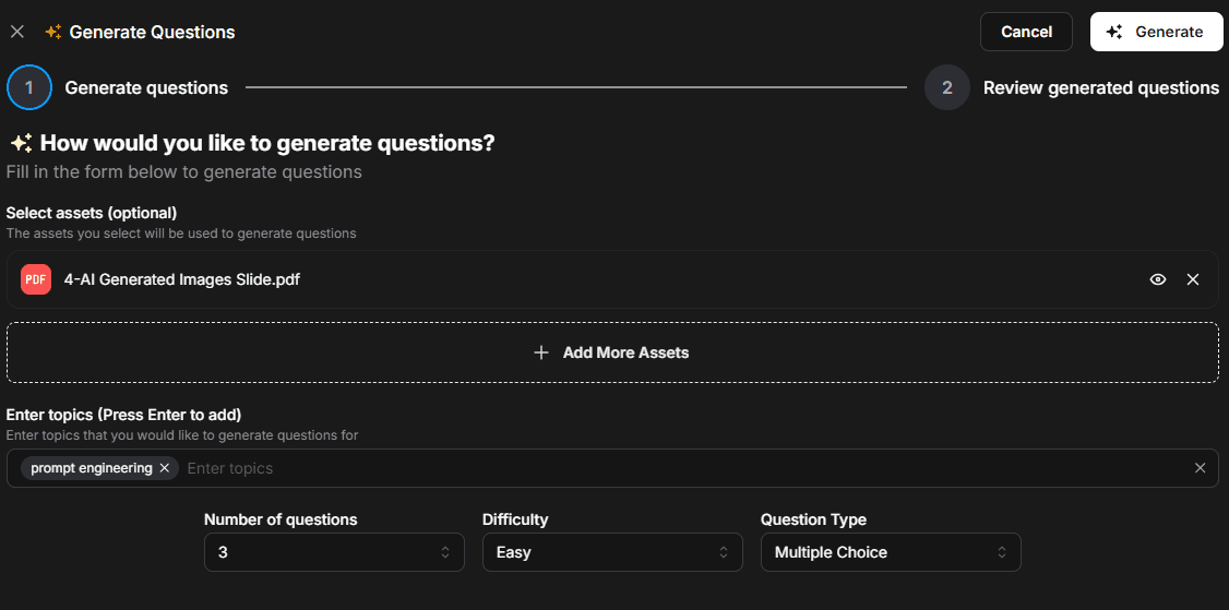 Students - Generate Questions