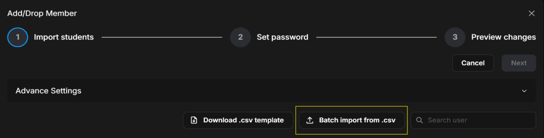 Batch Import from CSV