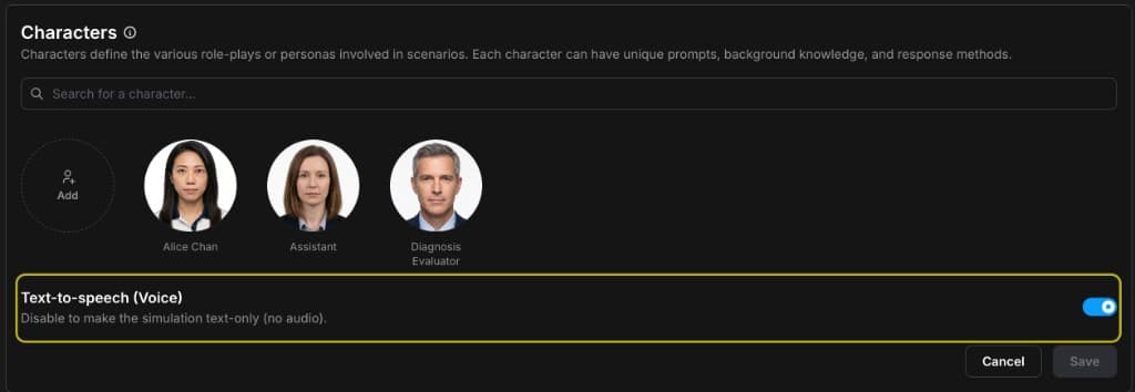 Text-to-speech (Voice) setting